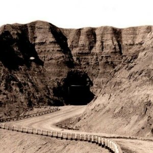 Vintage 1930's RPPC Postcard Scenic Highway Pinnacles in Badlands South Dakota