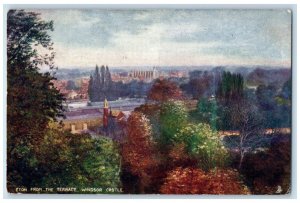 1905 Eton from the Terrace Windsor Castle Posted Oilette Tuck Art Postcard 