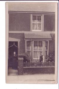 Real Photo,  Couple on House Porch