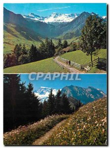 Postcard Modern Adelboden Berner Oberland
