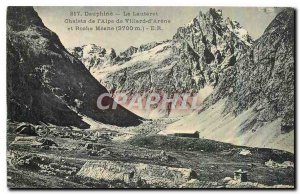 Old Postcard Dauphine Lauteret Chalets Alpe Villard d'Arene and Roche Mesne