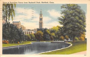 Travelers Tower From Bushnell Park Hartford CT 