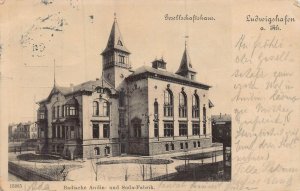 LUDWIGSHAFEN GERMANY~GESELLSCHAFTSHAUS~1904 PHOTO POSTCARD