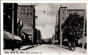 RPPC Postcard Real Photo Fifth Street East Liverpool OHIO KH12