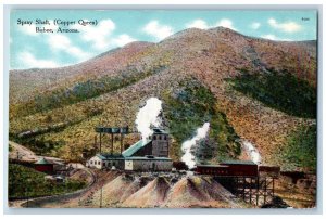 Bisbee Arizona Postcard Spray Shaft Copper Queen Exterior c1910 Vintage Antique