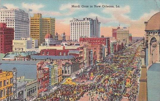 Louisiana New Orleans Mardi Gras Parade Curteich