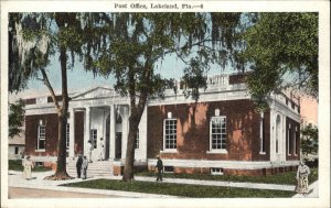 Lakeland Florida FL Post Office Entrance 1900s-20s Vintage Postcard