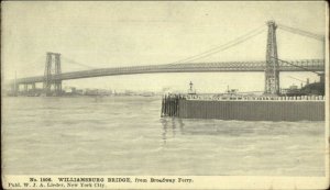 New York City Williamsburg Bridge From Broadway Ferry c1905 Postcard