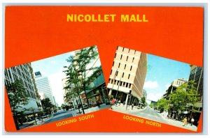 1977 Nicollet Mall Looking South North Minneapolis Minnesota MN Vintage Postcard