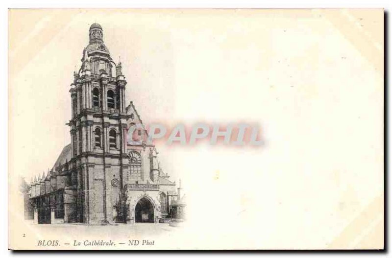 Old Postcard Blois La Cathedrale