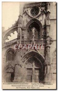 Old Postcard Villefranche Sur Saone Church N D Marsh Monument History The fro...