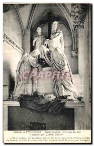 Old Postcard Vincennes Paris Saint Chapel Tomb of the Duke of Enghien