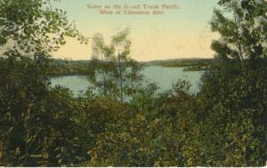 Edmonton AB Alberta Scene on the Grand Trunk Pacific Railway c1917Postcard D16