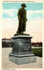 Monuments Colonel William Prescott Monument Bunker Hill Charlestown Massachus...