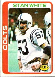 1978 Topps Football Card Stan White Baltimore Colts sk7195