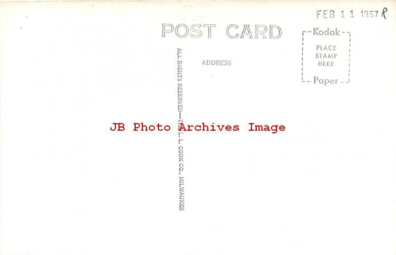 IA, Ida Grove, Iowa, RPPC, Post Office Building, Entrance, Cook Photo No P26