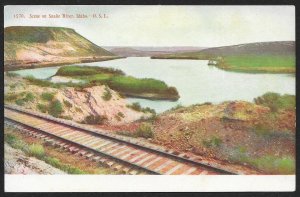 Railroad Along Snake River Idaho Unused c1905