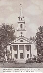 SALISBURY NH~STORROWTON CHURCH~ORIGINAL UNION MEETING HOUSE POSTCARD