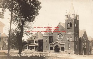 IA, Reinbeck, Iowa, RPPC, Congregational Church, Parsonage, Photo