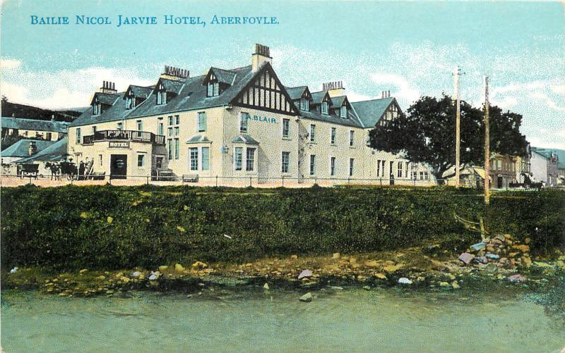 Postcard Bailie Nicol Jarvie Hotel Aberfoyle Perthshire Stirling Scotland UK