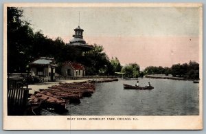 Postcard Chicago Illinois c1905 Boat House At Humboldt Park Canoes UDB Unused