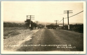 STOYSTOWN PA US 30 1928 ANTIQUE REAL PHOTO POSTCARD RPPC