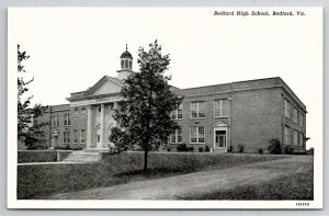 Bedford VA Bedford High School Virginia Postcard C32