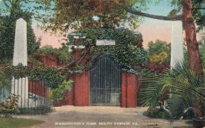 USA VIrginia Vernon Washington's Tomb Mt Vernon Vintage Postcard 01.61