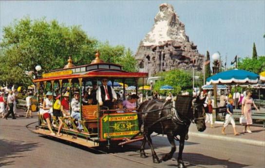 Horse Drawn Streetcar Disneyland Anaheim California