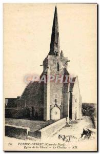 Old Postcard Perros Guirec Church of Clarity Caleche The Belfry