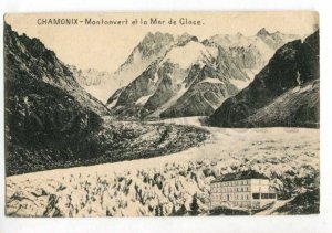 401282 FRANCE CHAMONIX hotel in glace Vintage postcard