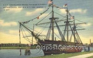 USS Constellation, Newport, Rhode Island, RI USA Sailboat 1943 close to perfe...