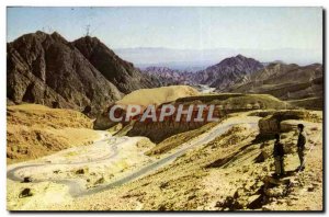 Postcard Modern Negeb mountains on the road to Eilat