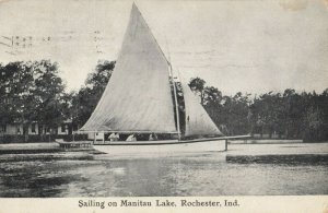 ROCHESTER , Indiana, 1912 ; Sailing on Manitau Lake