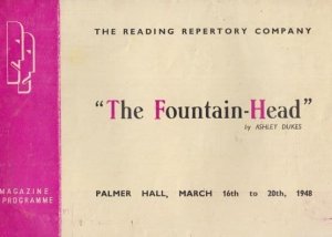 The Fountain Head Reading Berkshire 1948 Palmer Hall Theatre Programme