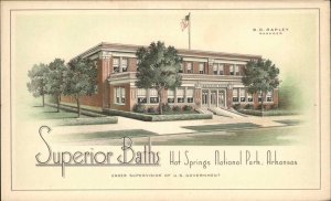 Hot Springs National Park Arkansas AR Superior Bath Brewery 1940s Postcard