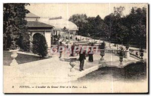 Old Postcard Vittel The staircase of the Grand Hotel and the Park