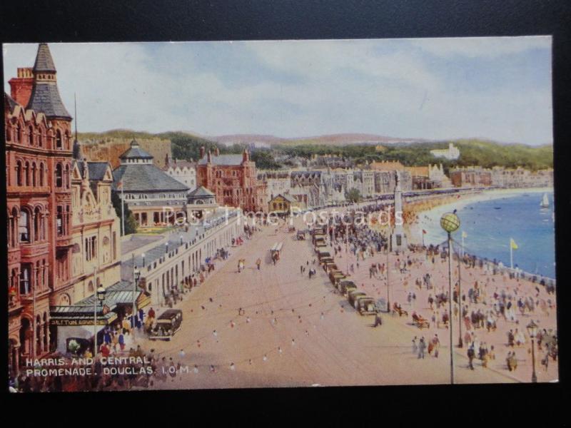 Isle of Man: Douglas, Harris & Central Promenade c1934 by Valentine's A.170