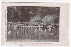 Firing Salute Military Burial US Army 1906 postcard