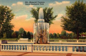 Michigan Detroit Zoological Park Memorial Fountain