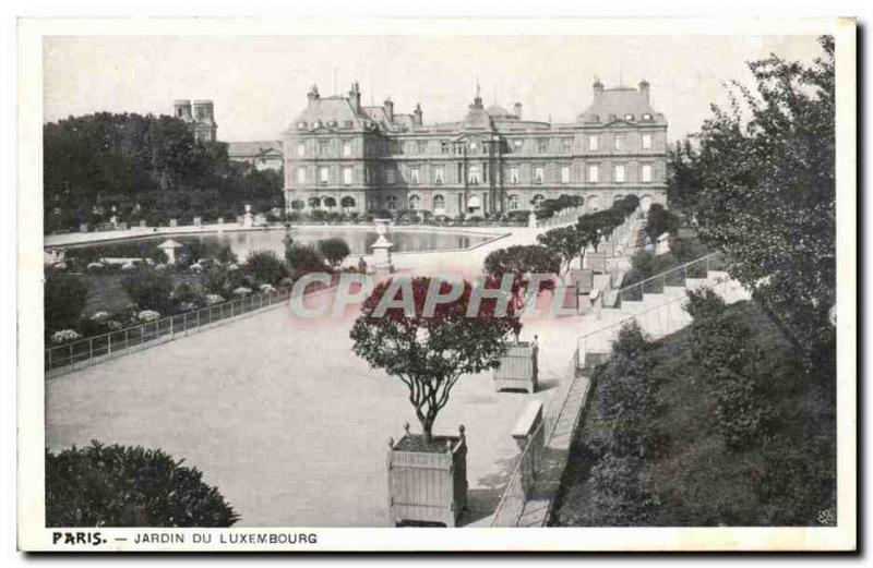 Paris - 6 - Luxembourg Gardens Old Postcard