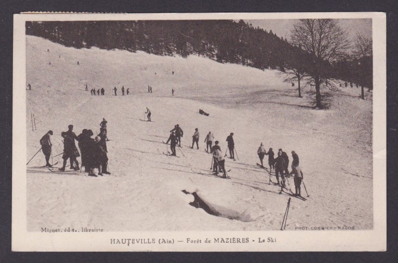 FRANCE, Postcard, Mazières, Winter resort, Ski