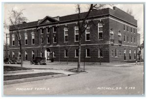 c1940's Masonic Temple Building Mitchell South Dakota SD RPPC Photo Postcard