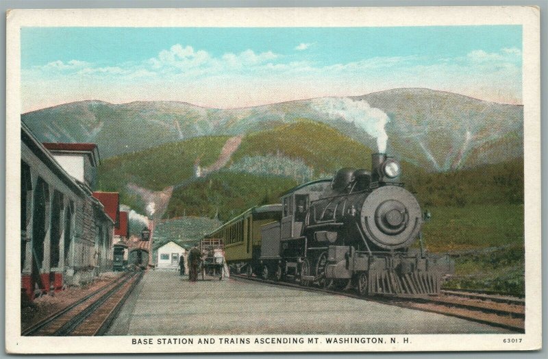 WASHINGTON NH RAILROAD STATION RAILWAY TRAIN DEPOT ANTIQUE POSTCARD