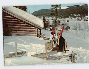 Postcard Beautiful Dalecarlia in Winter Dalarna Sweden