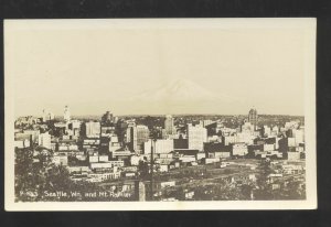 RPPC SEATTLE WASHINGTON DOWNTOWN BIRDSEYE VIEW REAL PHOTO POSTCARD