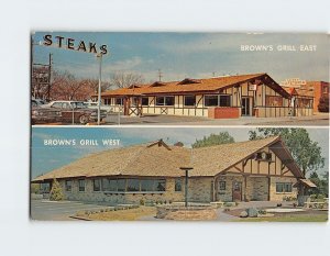 Postcard Brown's Grill, Wichita, Kansas