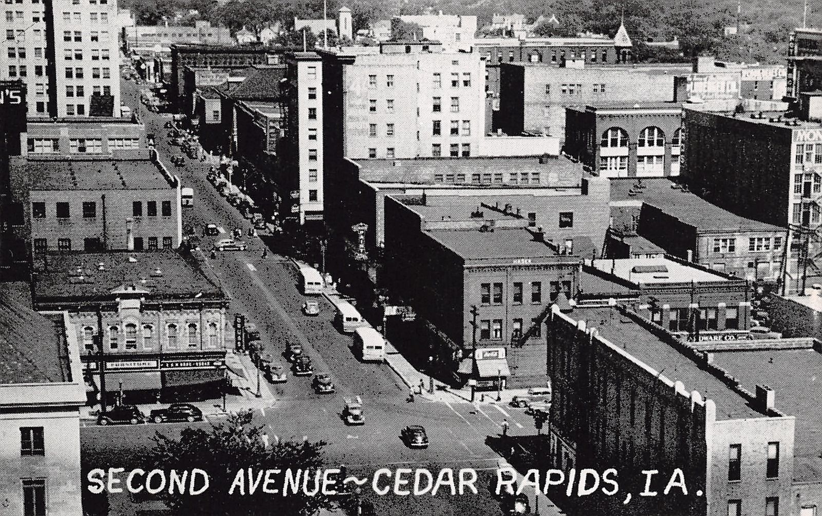 Cedar Rapids Ia Furniture Store Drugstore Hardware Birdseye 2nd