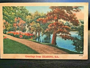 Vintage Postcard 1948 Greetings from Zearing Illinois (IL)