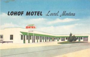 Laurel Montana birds eye view Lohof Motel linen antique pc Z25637 